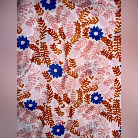 Talbots Pink and Brown Floral Pintuck Long Sleeve Blouse Sz Xp Plus Petite Sheer - Picture 8 of 10